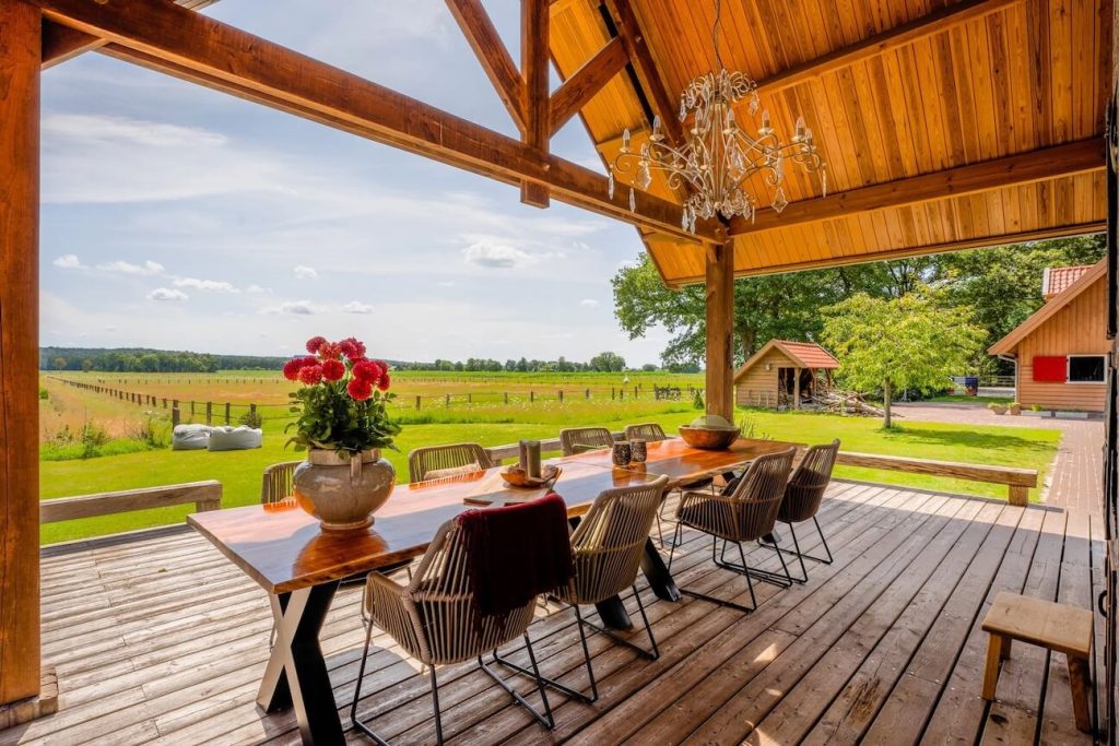Landgoed vlier uitzicht terras weiland